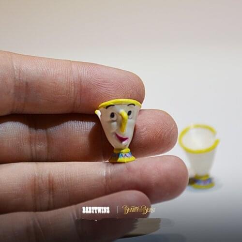 48pcs/lot 2cm Disney Beauty and the Beast Cup Figure Toy Model Doll Figurine Collection Room Diy Cake Decoration