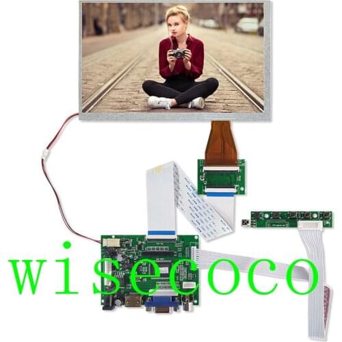 7 inch A070VW04 800x480 LCD Screen VGA 2AV LCD Controller Board remote drive