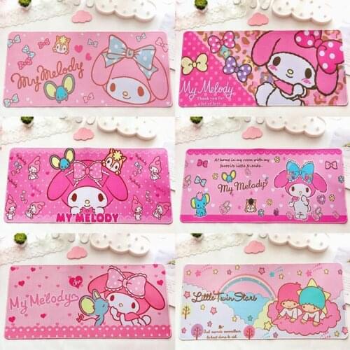 75*35Cm Kawaii Oversized Anime Computer Mouse Pad Cinnamoroll My Melody Sanrio Plush Hello Kittys for Gamer Office Desk Mat