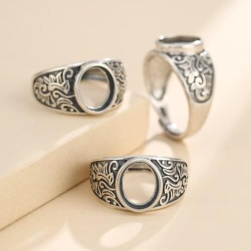 925 STERLING SILVER women men Semi Mount Bases Blanks base blank Pad ring Setting wedding jewelry findings diy A5929