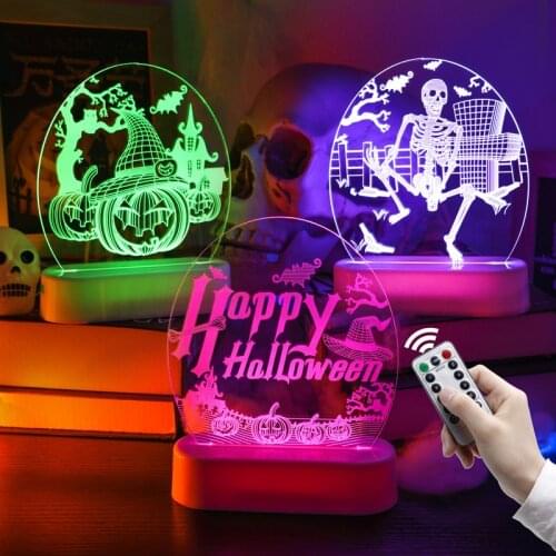 3D Creative Modeling Decoration Lamp Pumpkin Ghost Skull Jewelry Creative Modeling Lamp Family Party Atmosphere Decoration Lamp