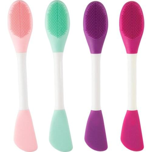 Double Side Silicone Face Mask Brushes Clean Face Brush Mask Stirring Brush Skin Care Makeup Cleansing Brushes Face Care Tool