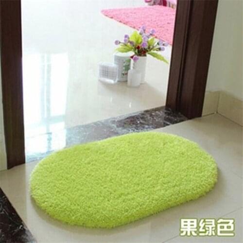 Fruit Green Oval Floor Carpet for Living Room Shaggy Hair Aborbent Anti-slip Bathroom Kitchen Corridor Mat Area Rug Doormat