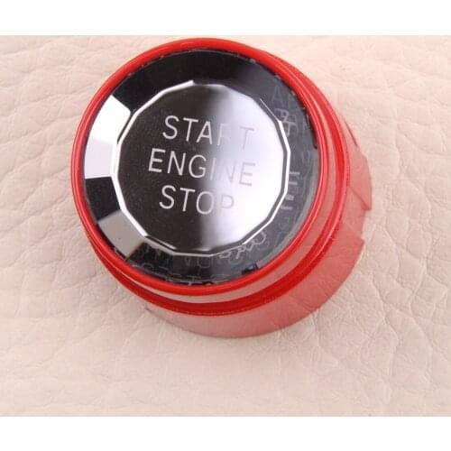CITALL Glossy Red Car Ignition Engine Start Stop Switch Button Cover Decor Fit for BMW 1 2 3 4 5 6 Series X1 X3 X4 X5 X6