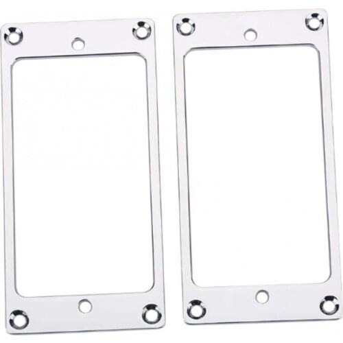 2Pcs Guitar Pickup Ring Silver Metal Electric Guitar Humbucker Pickup Mounting Ring Frames