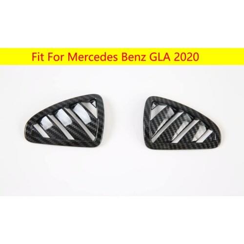 For Mercedes Benz GLA 2020 ABS Chrome Upper Air Condition Vent Outlet Cover Interior Mouldings Trim 2pcs