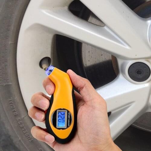 For Auto Car Motorcycle Tyre Air Pressure Gauge Meter Electronic Digital LCD Car Tire Manometer Barometers Tester Tool