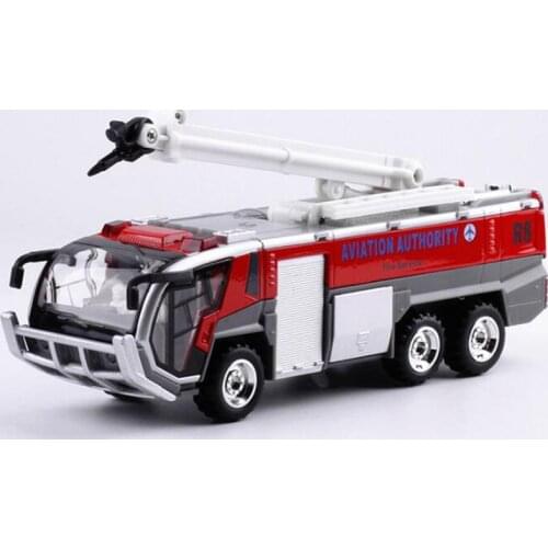 1/32 scale multi-color model simulation alloy die-casting airport fire truck mechanical car scene metal pull back children toys