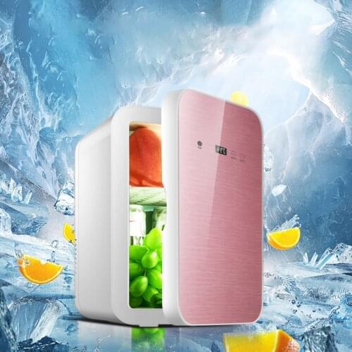 8L Mini Fridge Temperature Digital Display Car and Home Dual Use Cooling or Warm Freezer Portable Refrigerator for Fruit BX21