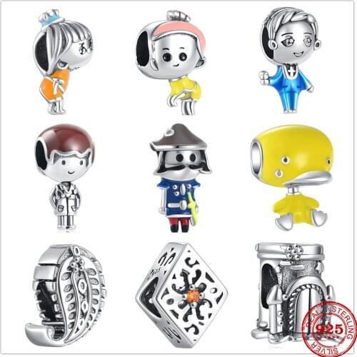 New Original Silver Mermaid castle Boy Girly Charm Bead fit Pandora charms silver 925 beads Bracelet for women DIY Jewelry Gift