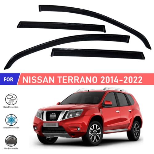 Window deflector for Nissan Terrano 2014- car window deflector wind guard vent sun rain visor cover car decor