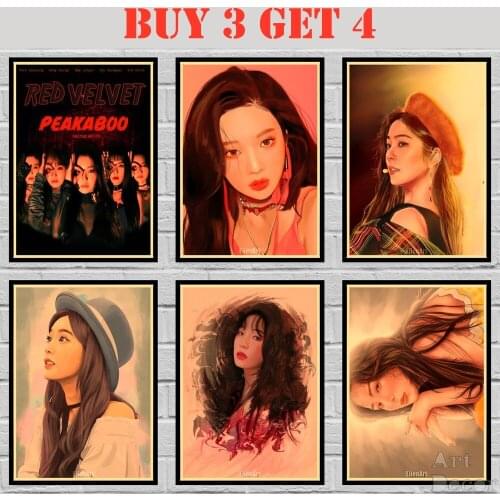 49 Designs Red Velvet Kraft paper Poster Home Decal Art Painting Funny Wall Sticker 2 42X30cm