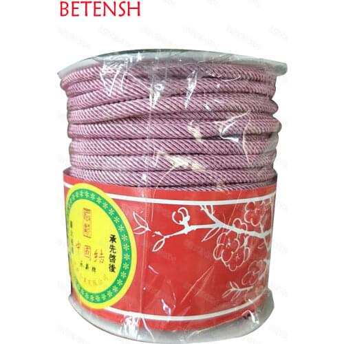 4-5mm Mauve Twisted Twine Nylon Cord+DiY Craft Jewelry Accessories Macrame rope Bracelet String Thread-25m/Roll