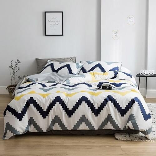 Nordic style stripe Bedding Sets twin queen king size Bed Linen 100% cotton Duvet Cover Bed Sheet Pillowcase/bed Sets
