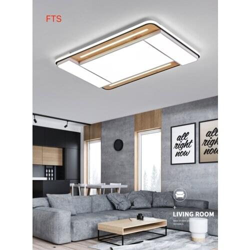 Simple and modern living room lamp atmospheric Nordic rectangular bedroom light room lamp household led ceiling lamp