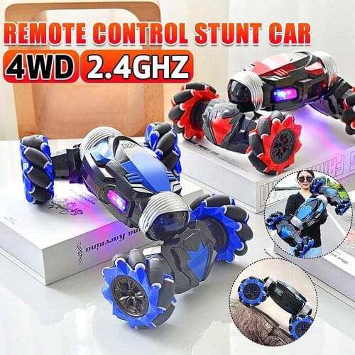 RC 360 2.4GHz RC Car Radio Control Stunt Car Gesture Induction Twisting Off-Road Vehicle Drift RC Toys With Light & Music