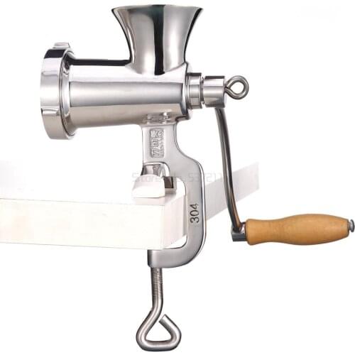 Manual Meat Grinder Household Stainless Steel Hand Cranking Manual Meat Mincer Grinding Machine for Spices Meat Qualified Tools