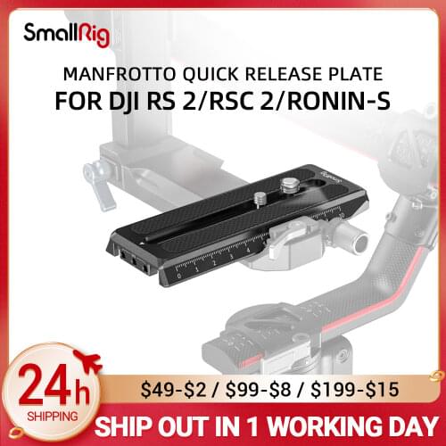 SmallRig Manfrotto Quick Release Plate for DJI RS 2/RSC 2/Ronin-S Gimbal 3158B