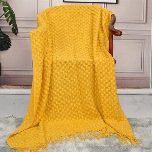 Nordic Style Knitted Blanket Throw Blanket For Sofa Bed Office Air Conditioning Leisure Nap Cover Blanket Tapestry