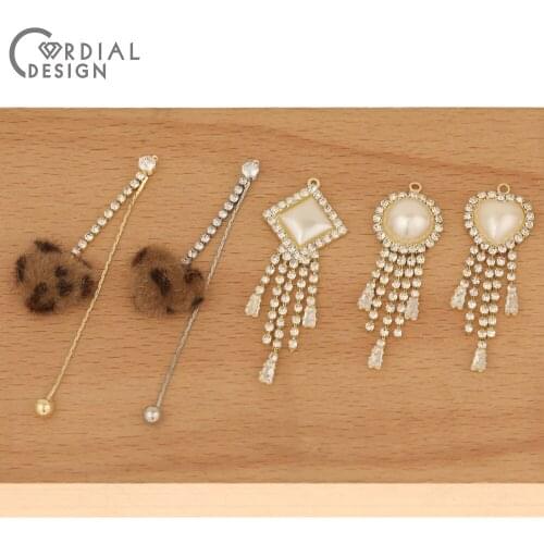 Cordial Design 50Pcs Jewelry Accessories/Hand Made/Claw Chain/Earring Pendant/DIY Making/CZ Charms/Jewelry Findings & Components