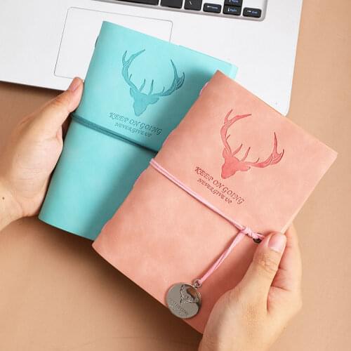 A6 Bandage Notebook Creative 2021 Elk Planner Organizer Kawaii Note Book Personal Office Travel Journal Diary DIY Handbook Gifts