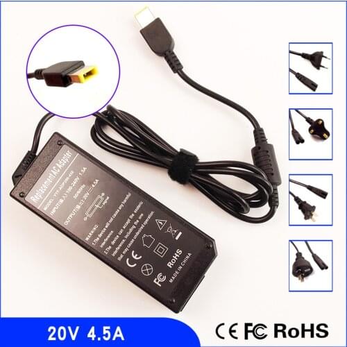 20V 4.5A Laptop Ac Adapter Charger for Lenovo Thinkpad ADLX90NDC3A ADLX90NCC2A ADP-90XD B ADLX90NLC2A 45N0236 45N0237 0B47000
