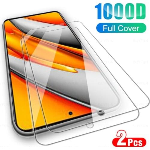 2Pcs Full Protective Glass For Xiaomi Poco F3 Phone Tempered Glass Full Cover Protector Film For PoxoF3 Poko F3 6.67" Phone Film