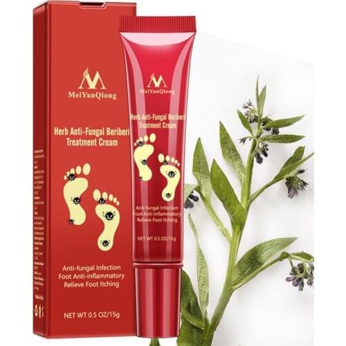 1PC Herbal Foot Cream Treatment Anti Fungal Infection Onychomycosis Paronychia Toe Fungus Gel Repair Dry Crack Feet Care