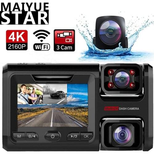 3 Channel Car DVR 3 Camera 1080P Video Camera Novatek 96663 Chip Sony IMX323 Sensor WiFi GPS ADAS WDR 170° Night Vision Recorder