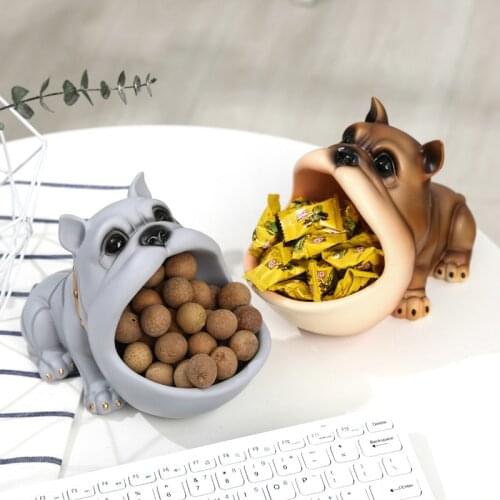 3D Sculpture Small Dog Statue Home Decoration Accessories Small Statue Storage Box Decoration Ornaments Room Table Decoration