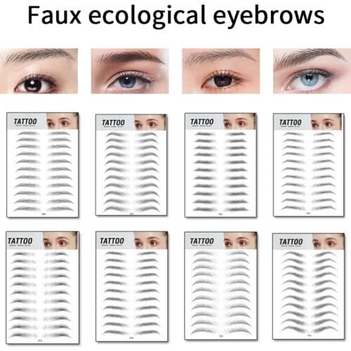 4D Eyebrow Sticker Simulated Ecological Tattoo False Eyebrow Sticker Semi-permanent Waterproof Natural Makeup Eye Brow Stickers