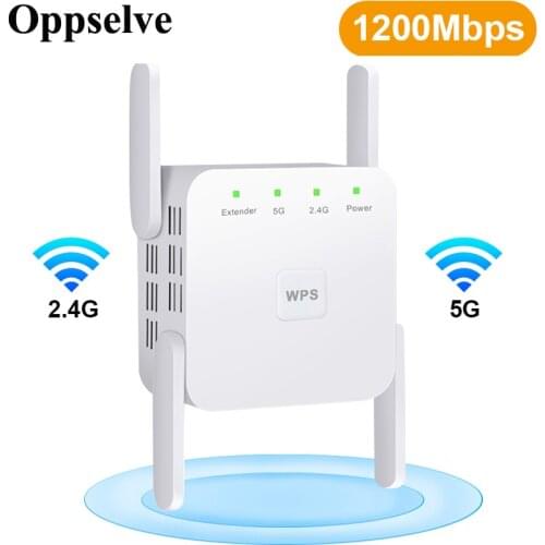 5G Wireless WiFi Repeater 1200Mbps Router Wifi Extender Long Range Booster Wi-Fi Signal Amplifier 5ghz Wi Fi Internet Repiter