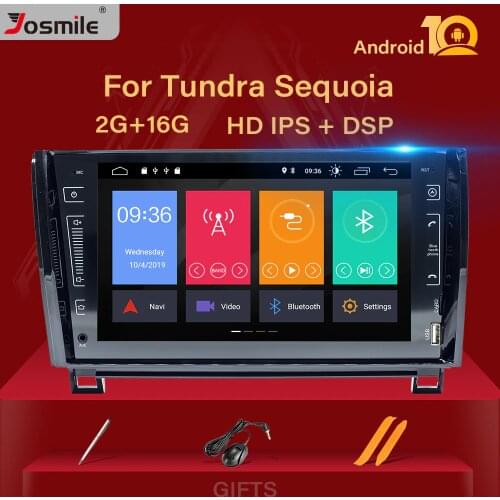 2 Din Android 10 Car Radio Multimedia Player For Toyota Tundra Sequoia 2007 2008 2009 2010 2011 2012 2013 stereo navi head unit