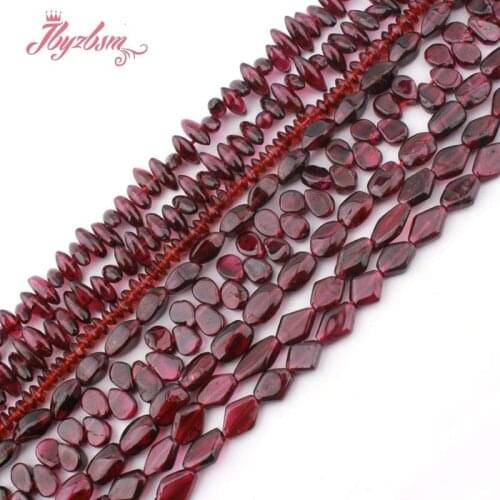 Rondelle Coin Freefrom Potato Bead Garnet Natural Stone Beads For Woman DIY Necklace Bracelets Jewelry Making 15" Free Shipping