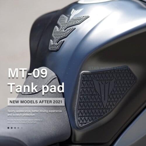 For Yamaha MT-09 MT 09 MT09 from 2021 - Side Fuel Tank pad Tank Pads Protector Stickers Decal Gas Knee Grip Traction Pad Tankpad