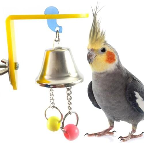 Dorakitten 1pc Parrot Hanging Training Toy Creative Bite Resistant Hanging Bell Toy Bird Cage Toys Pet Supplies Random Color