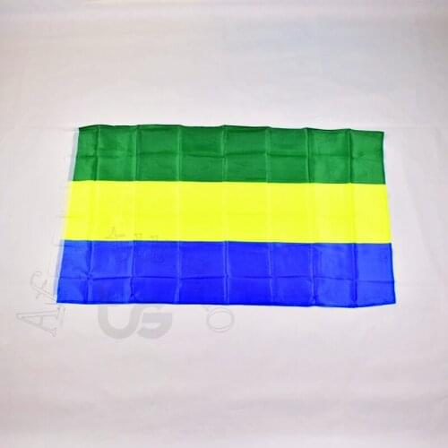 Gabon 90*150cm flag Banner 3x5 Foot National flag for meet,Parade,party.Hanging,decoration