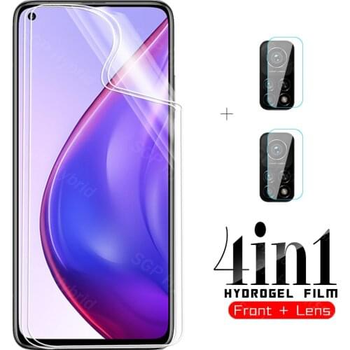 4-in-1 Hydrogel Soft Film for xiaomi mi 10t pro 10 ultra 11 lite 9t mi8 mi9 light back screen protector camera lens glass film