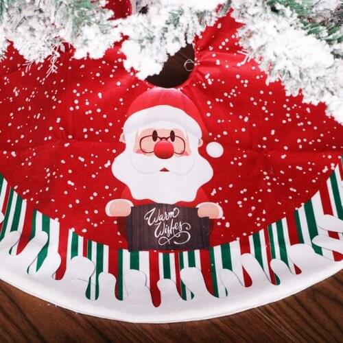 Christmas tree decorations Red elk Plush Tree Fur Carpet Xmas Floor Mat Ornaments Floor Mat Cover New Year Home Decoration Tool