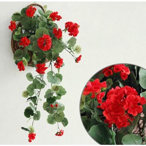 Artificial Flower Hanging Design Stylish Faux Silk Flower Delicate Vivid Fake Rose Flower for Home