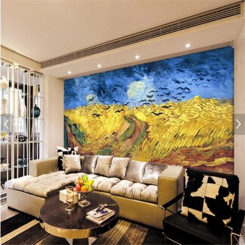 Van Gogh Oil Painting 3D Photo Wallpapers for Living Room Bedroom Dining Room Mural Wall Papers Home Decor Papel De Parede 3d