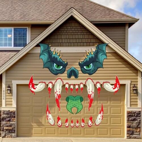 Monsters Eyes Wall Stickers Halloween Horror Tusks Claw Bar Room Garage Scary Decor 2021 Halloween Party DIY Decoration