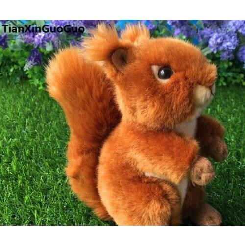Lovely cartoon squirrel about 15cm brown squirrel plush toy soft doll baby toy birthday gift w0926