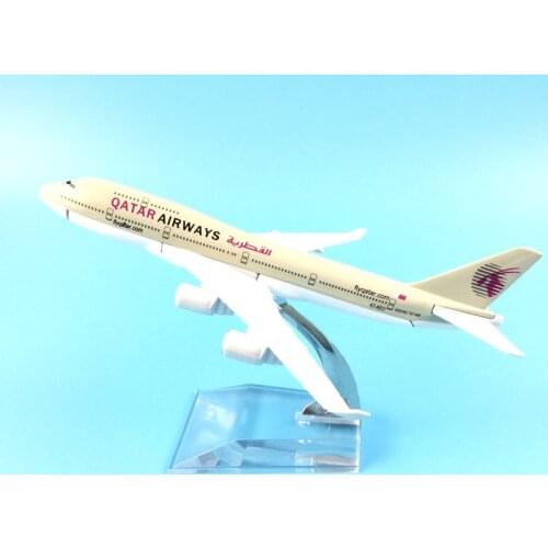 16CM AIRLINES BOEING 747 QATAR AIRWAYS PLANE AIRCRAFT MODEL MODEL PLANE SIMULATION 16 ALLOY CHRISTMAS TOYS GIFT KIDS