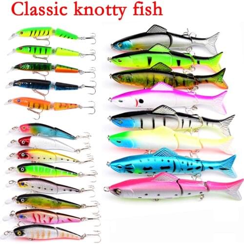 POETRYYI Fishing Lure Set Fishing Hard Bait Minnow Swing Crankbait Crazy Wobblers Artificial Bionic Crank Lures