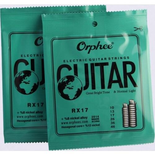 10sets Orphee RX17 (010-046) Great Bright Tone & Normal Light Electric Guitar Strings Set 6pcs/set Guitar Accessories