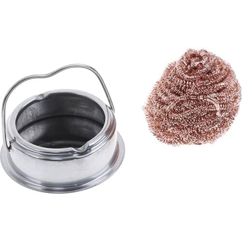 One Set Wire With Stand Set Welding Solder Iron Tip Cleaner Cleaning Steel Heavy Duty Stainless Steel Holder