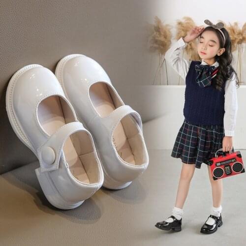 3 4 5 6 7 8 9 10 11 12 Years Fashion Dance Party Big Girls Kids Shoes Princess 2021 Elegant ChildrenS Leather Shoes For School