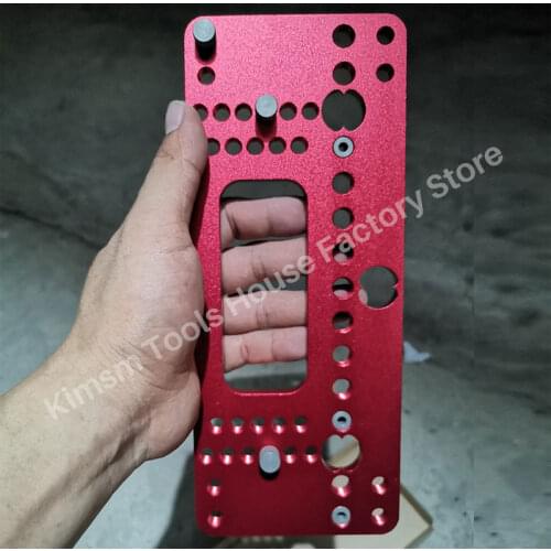 Hole Handle Pitch Punch Locator For Woodworking Red Blue Wardrobe Door Cabinet Position Drill Guide Sleeve Furniture Punch Tool