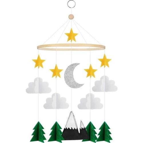 Hanging Ornament Romantic Decorative Baby Crib Mobile Creative Moon Star Tree Hanging Decoration Nursery Home Decoration